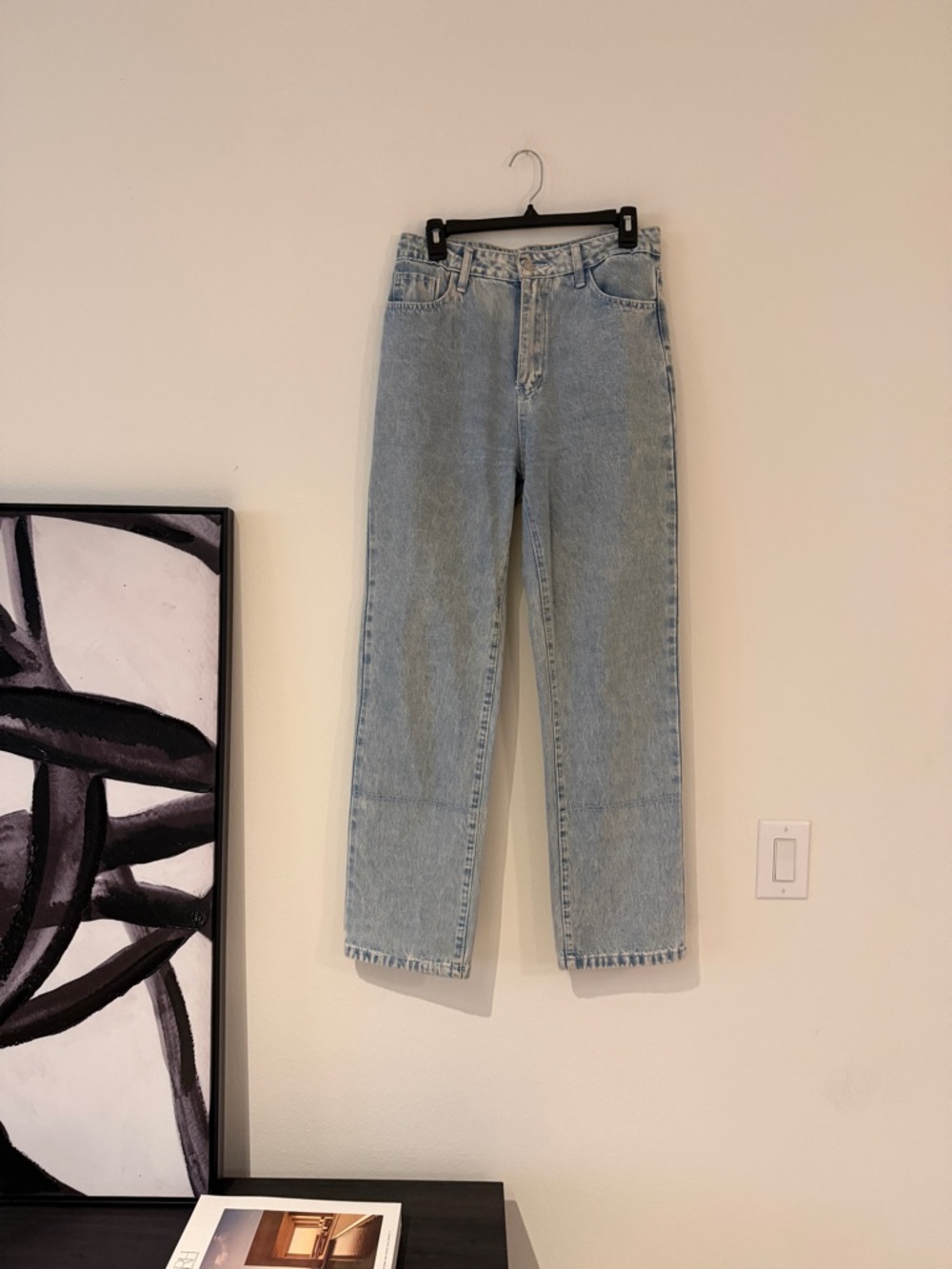 Light Blue Straight Leg Jeans
